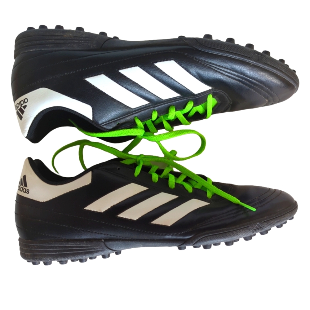 Adidas Goletto VI TF Soccer Athletic Shoe Sneaker 11 Black White Green